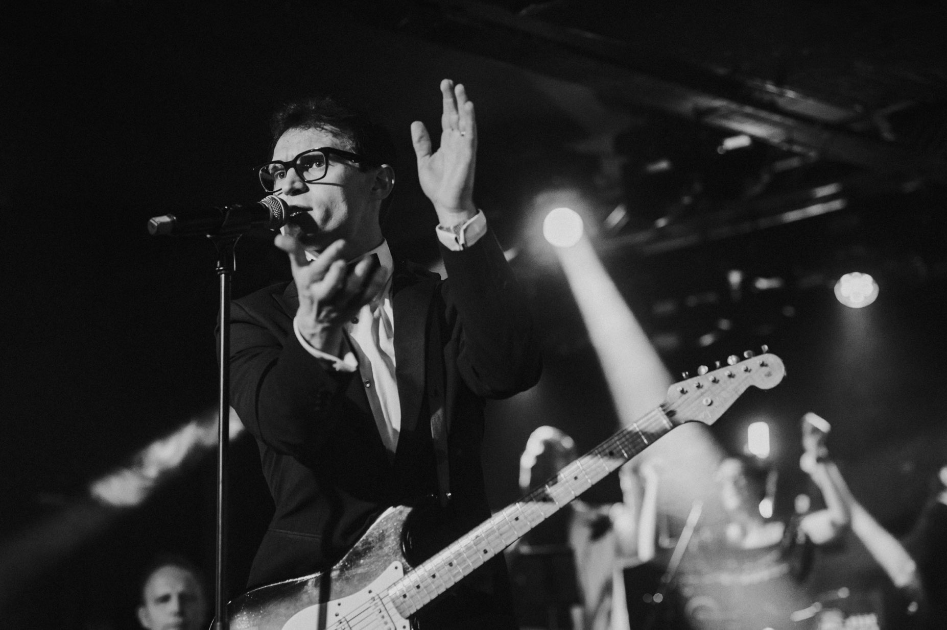 Danny Gill performing as Buddy Holly on stage
