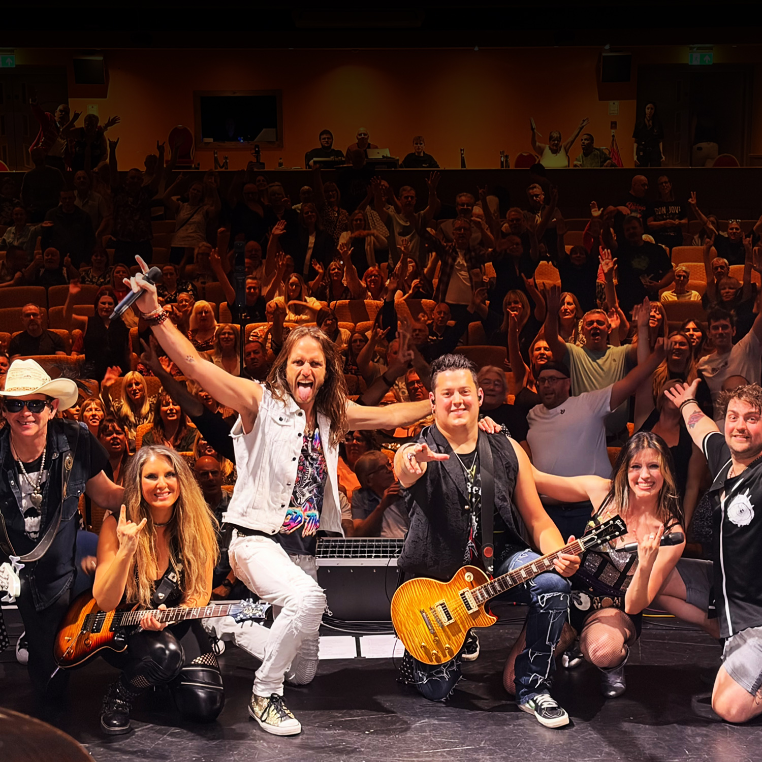 Live tribute show performance on stage